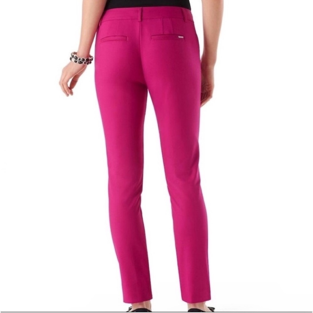 White House Black Market Perfect Form Ankle Pants 6R Fuchsia Classic Mid Rise - Picture 2 of 14